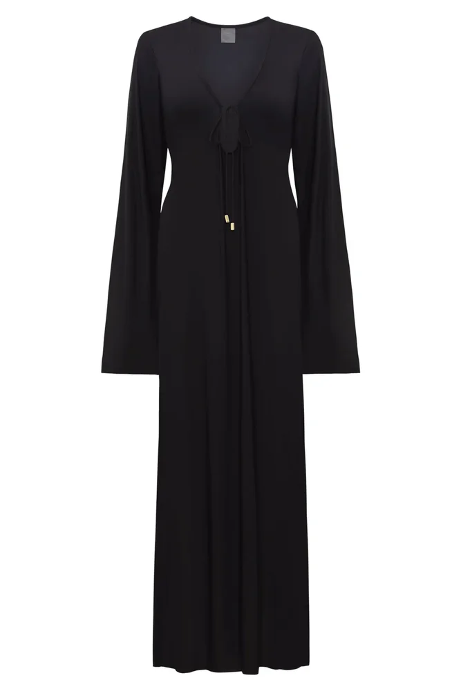Marabella Kaftan, Black Tissue