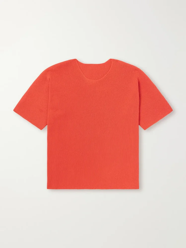 Pleated Knitted T-Shirt