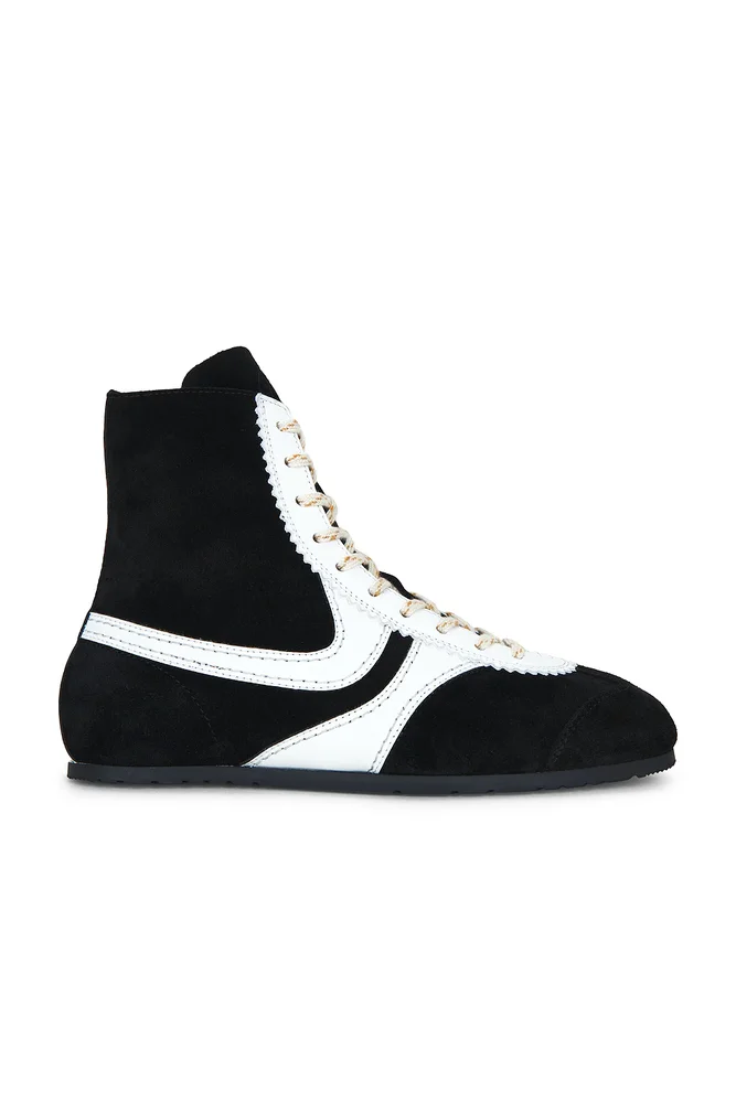 Slim Hightop Sneaker, Black White