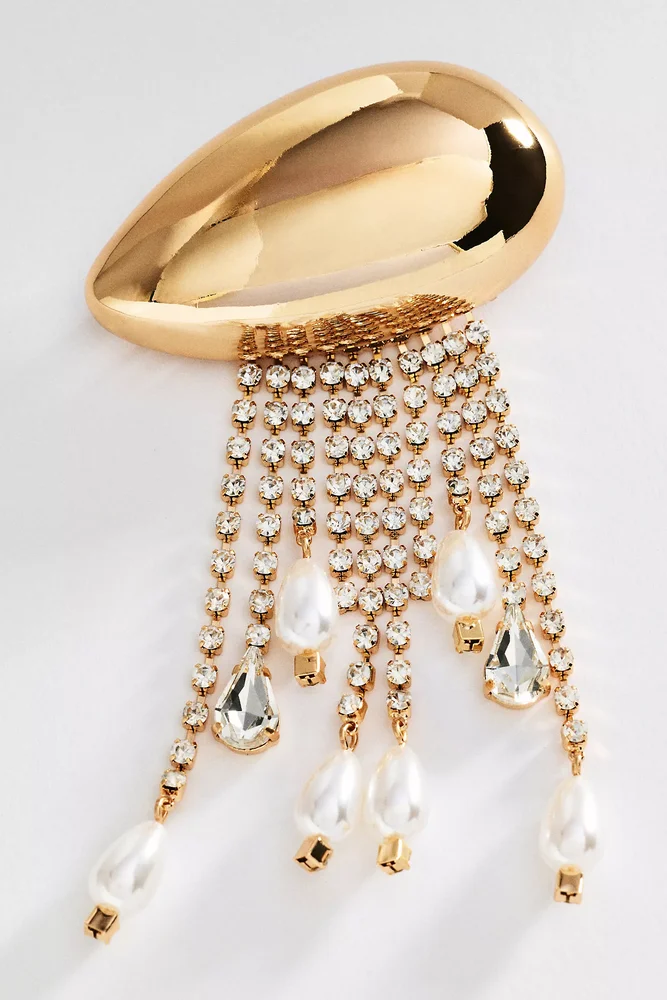 Dripping Pearl Brooch