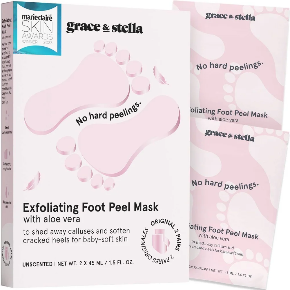 Exfoliating Foot Peel Masks - Aloevera, 2ct