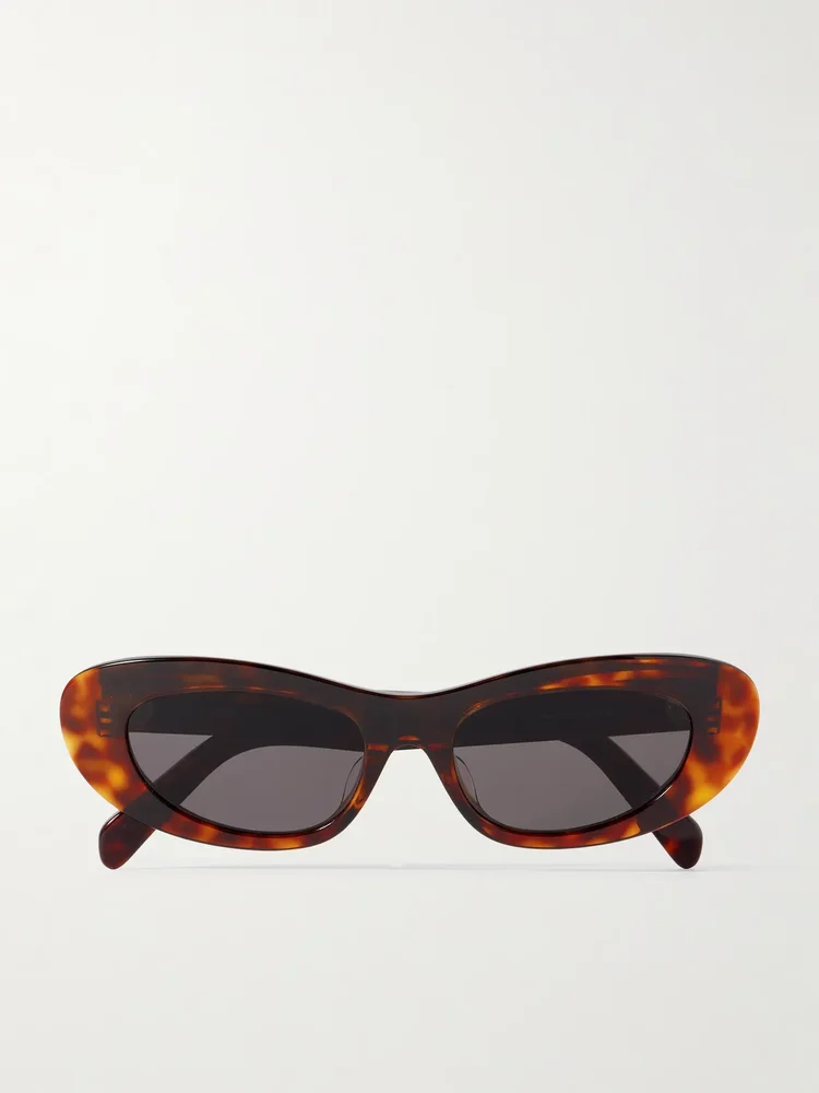 Cat-eye tortoiseshell acetate sunglasses