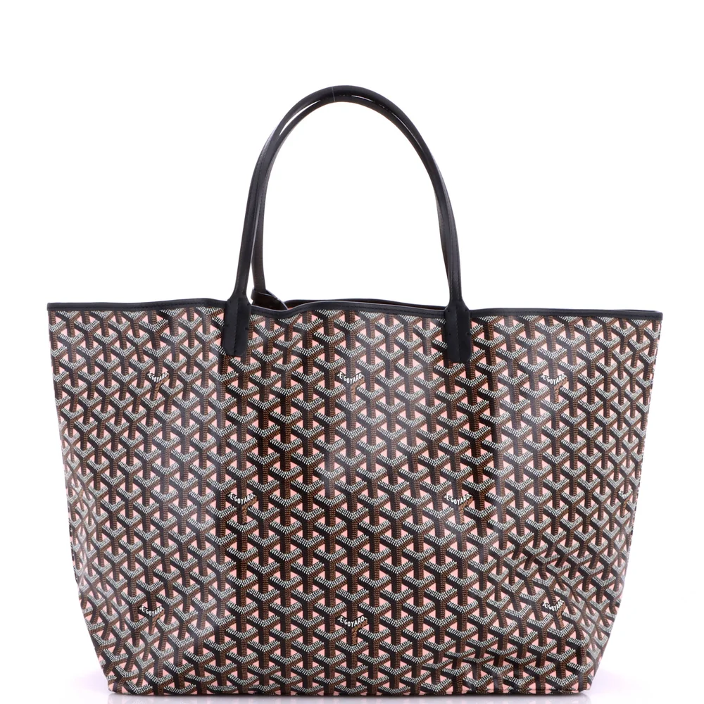 Pre-Owned Saint Louis Tote Claire Voie Coated Canvas GM in Black