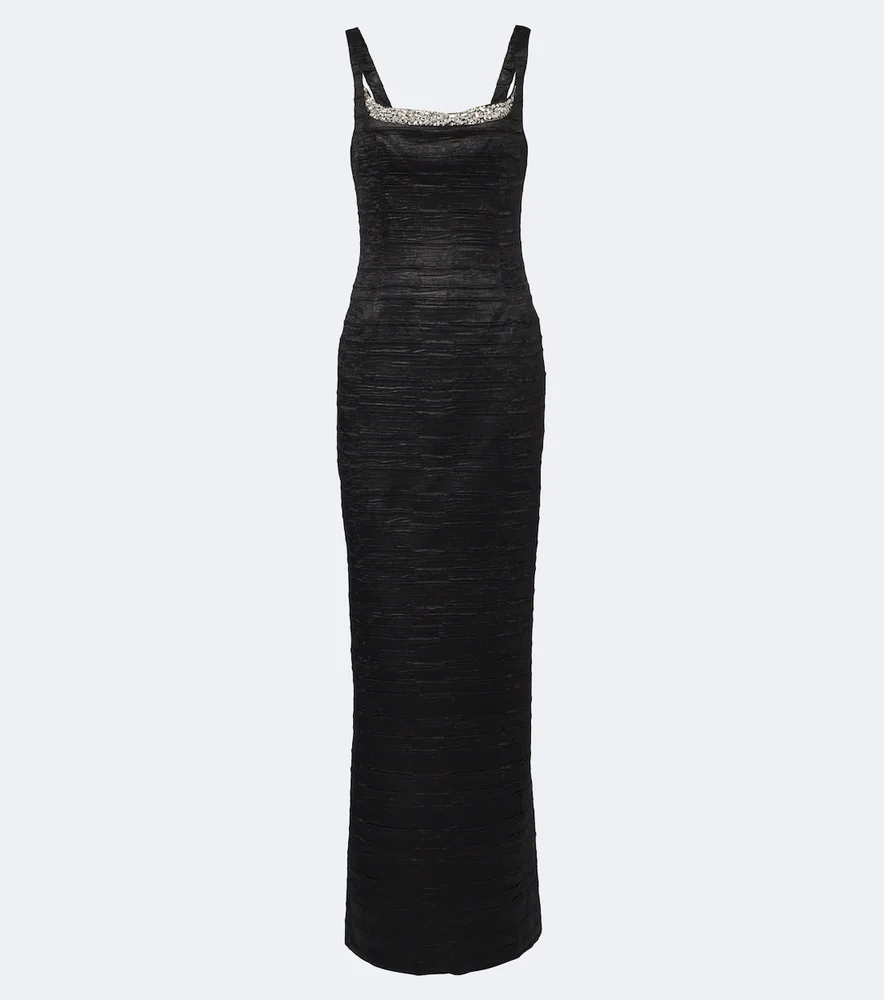 Martina embellished satin gown
