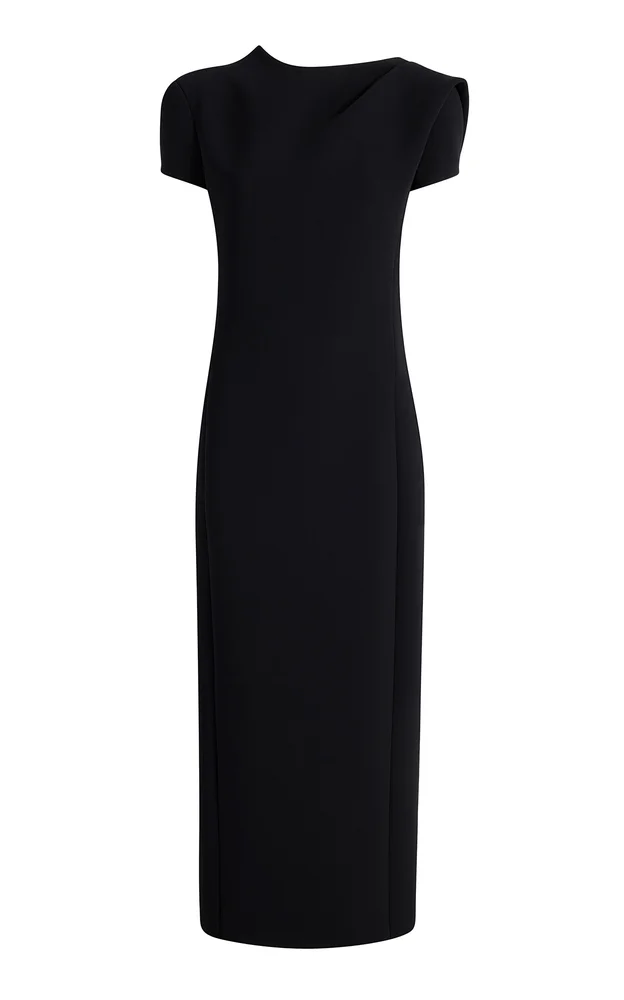 Iryl Open-Back Crepe Maxi Dress