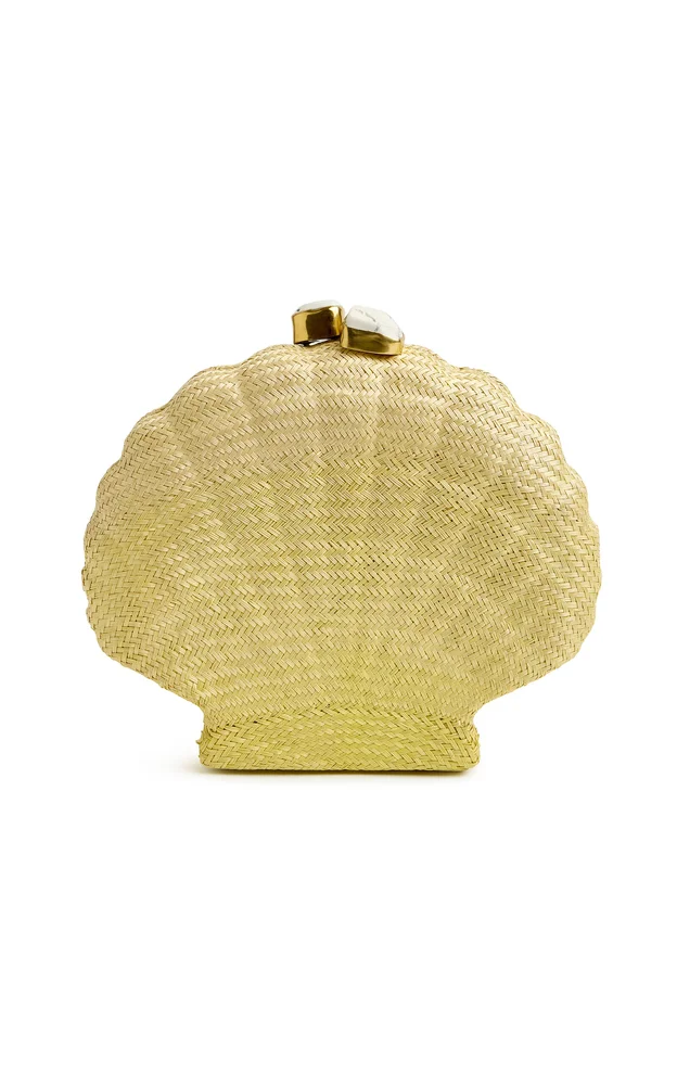 Le Sirenuse Raffia Clutch Bag