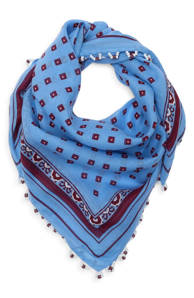 Beaded Bandana in Cotton Blend