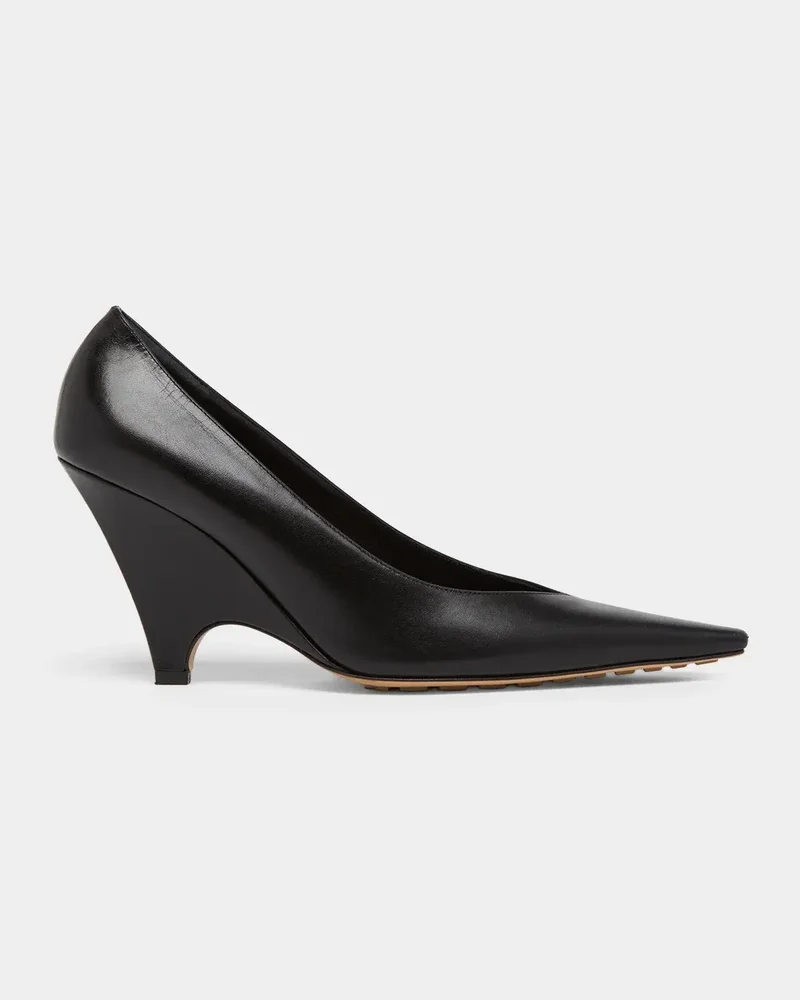 Scaletta 90MM Leather Wedge Pumps