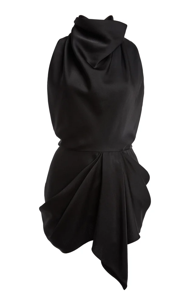 Draped Satin Top