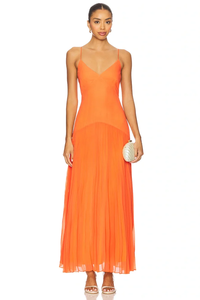 Jennelyn Chiffon Pleated Gown