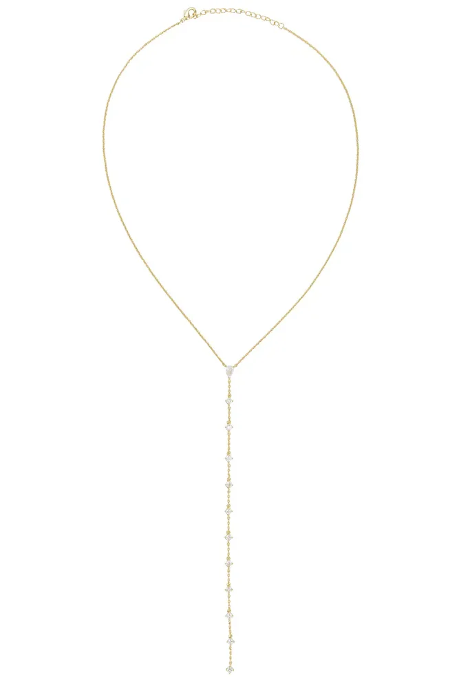 Teardrop Drop Lariat Necklace
