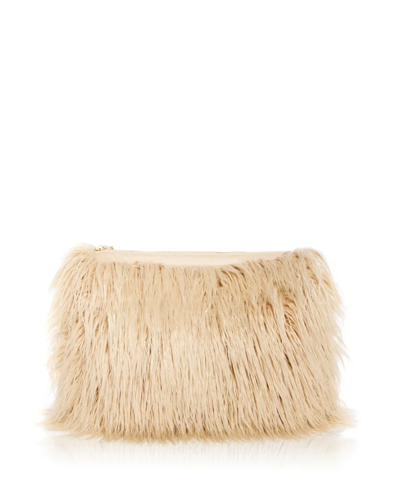 Adelina Faux Fur Clutch