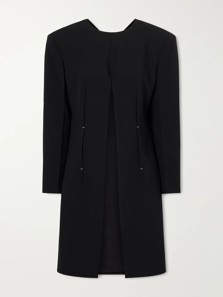 Pleated wool coat