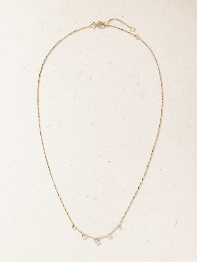 18-karat gold diamond necklace
