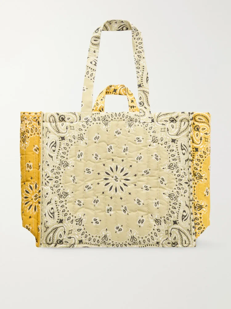 Maxi Cabas quilted bandana-print cotton tote
