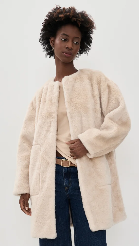 Martina Long Sherpa Coat