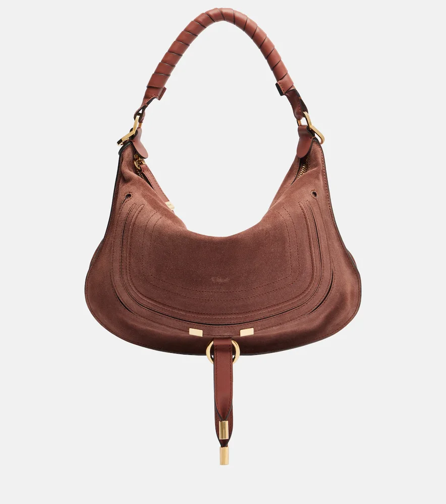 Marcie Small suede shoulder bag