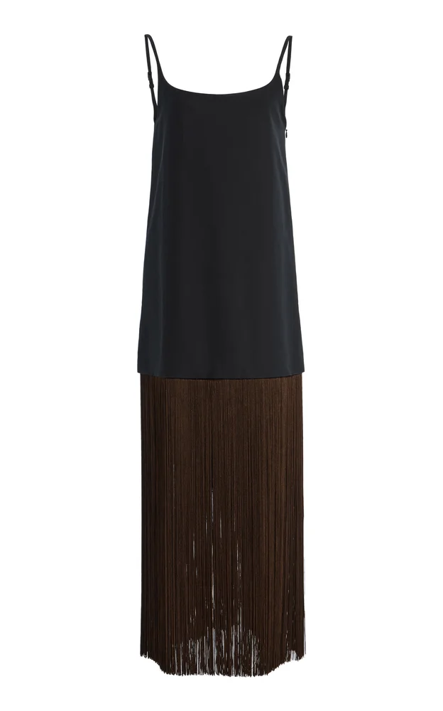 Fringe Cotton Slip Dress