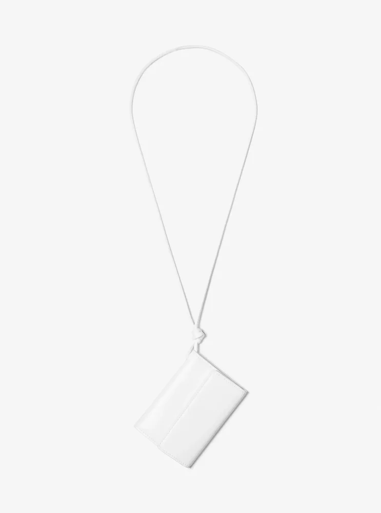 Leather Card Holder Necklace