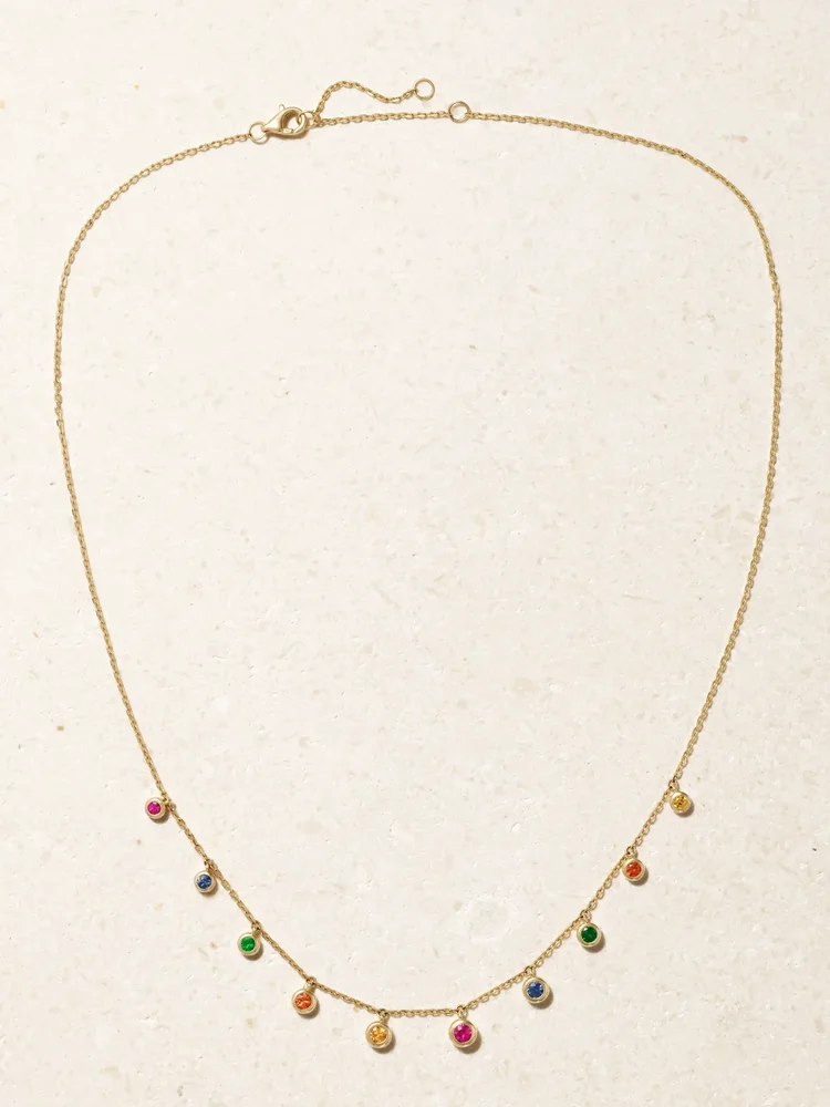 14-karat gold sapphire necklace