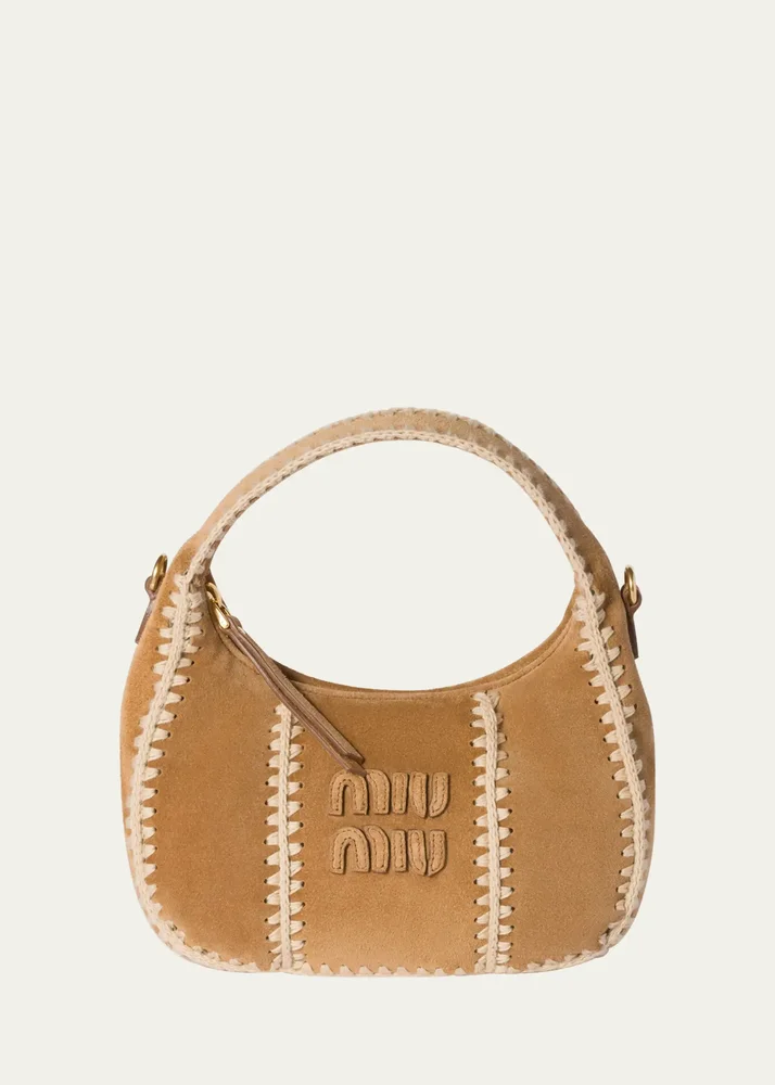 Wander Crochet Suede Shoulder Bag