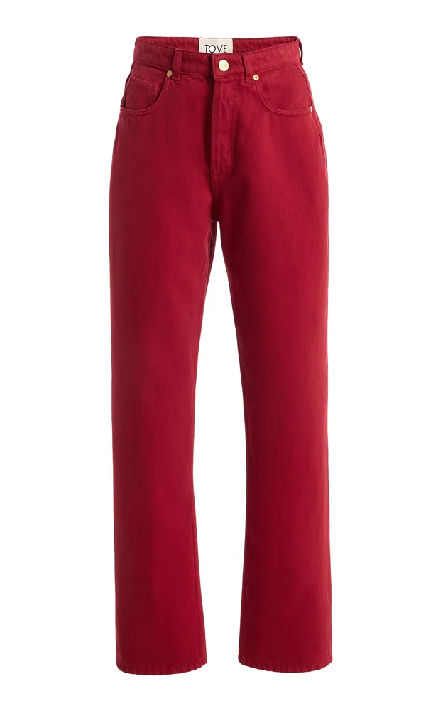 Senna Rigid Mid-Rise Straight-Leg Jeans