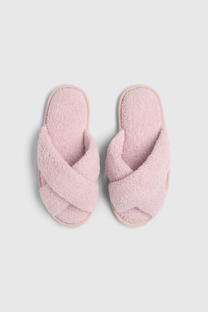 CozyChic Crossover Slipper, Petal