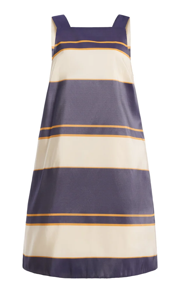 Shoulder Crop Top Silk Mini Dress