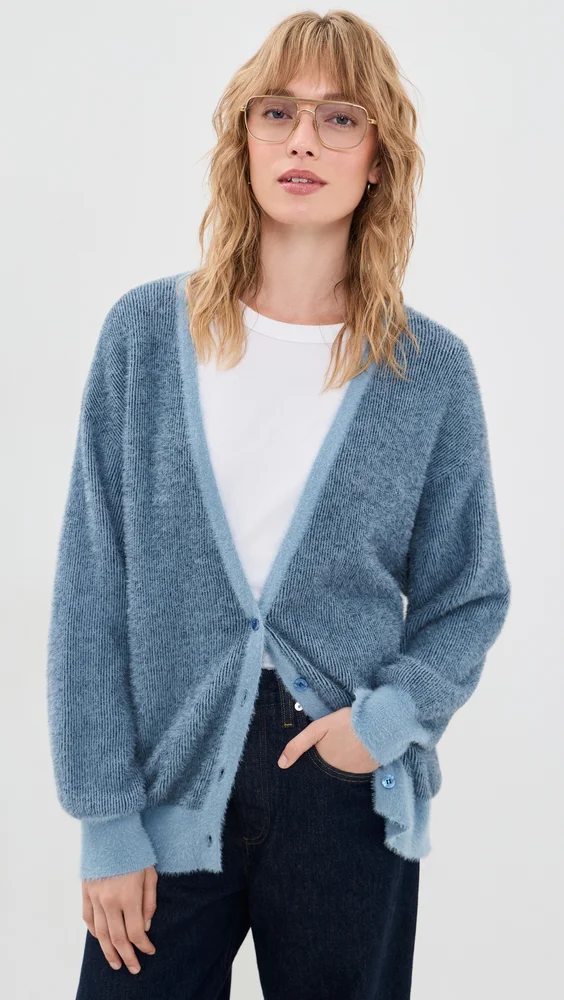 V Neck Long Sleeves Cardigan