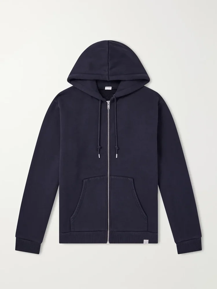 Cotton-Fleece Zip-Up Hoodie