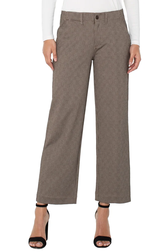 PETITE WIDE LEG CROP TROUSER