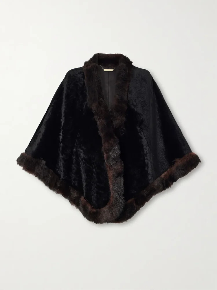 Shearling shawl
