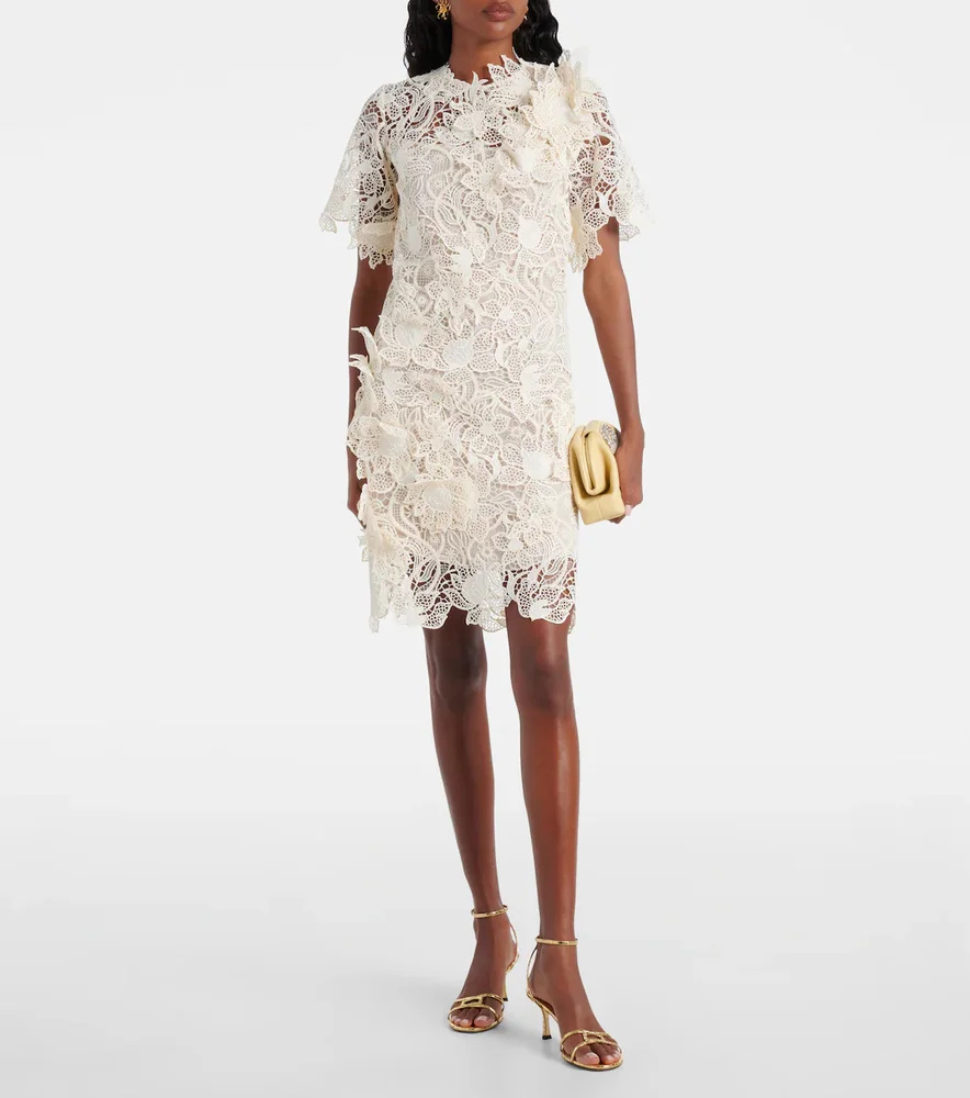Floral lace minidress