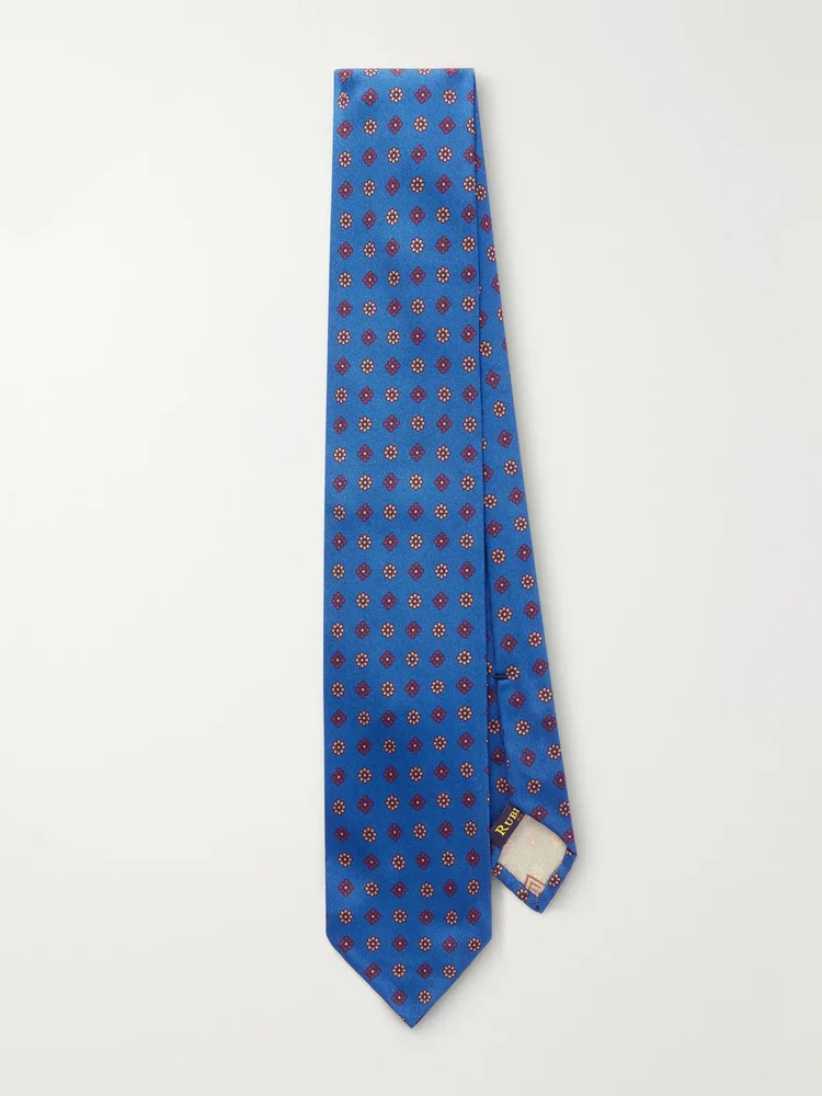 8cm Printed Silk-Twill Tie