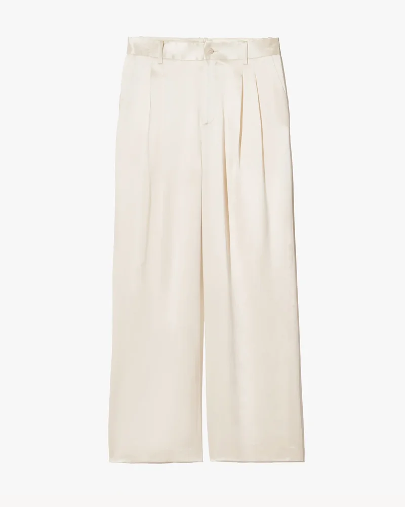 Flavie Silk Pant in Ivory