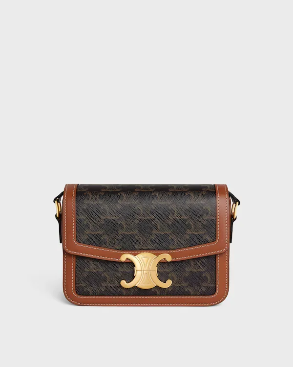 Teen Triomphe Bag in Toile Triomphe - Tan