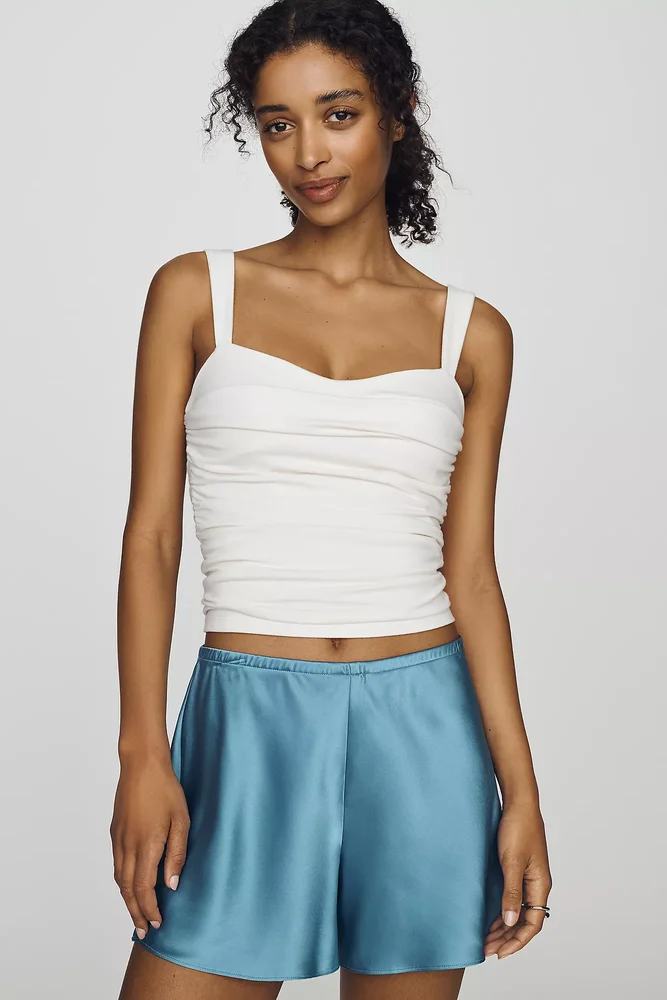 thereformation Reformation Gale Silk Shorts