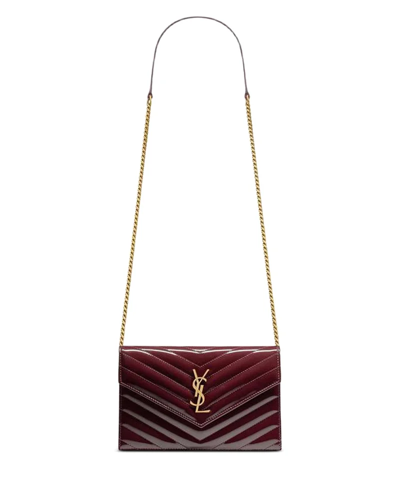 Cassandre Envelope Chain Wallet in Patent Leather