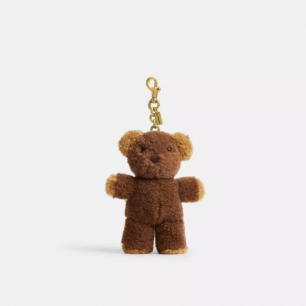 Teddy Bear Bag Charm In Shearling