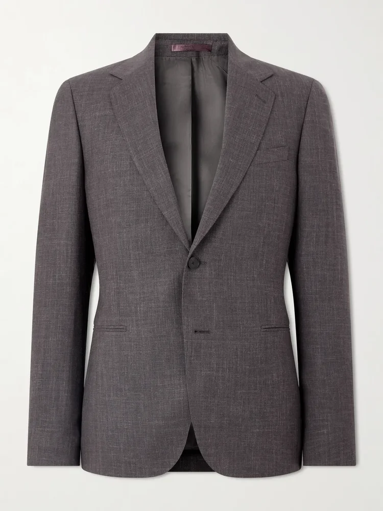 Wool, Silk and Linen-Blend Suit Jacket