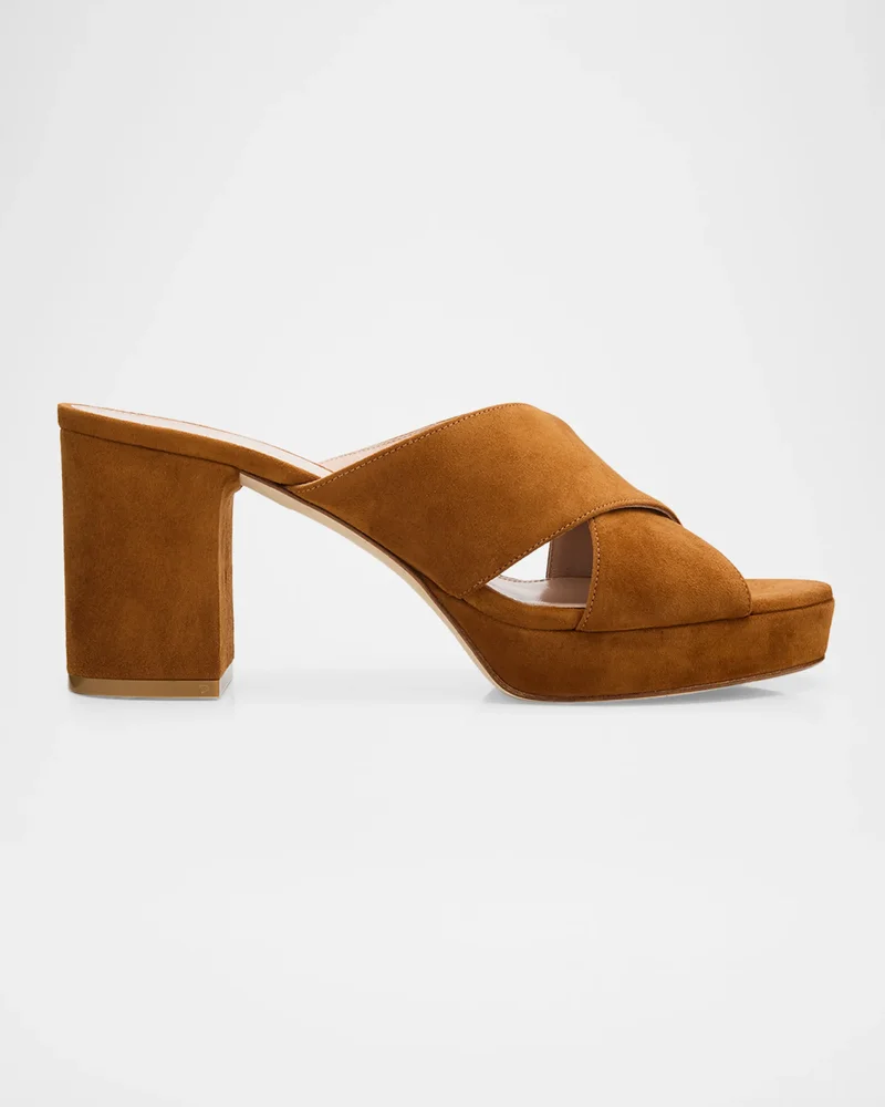 80mm Dayna Suede Platform Sandals