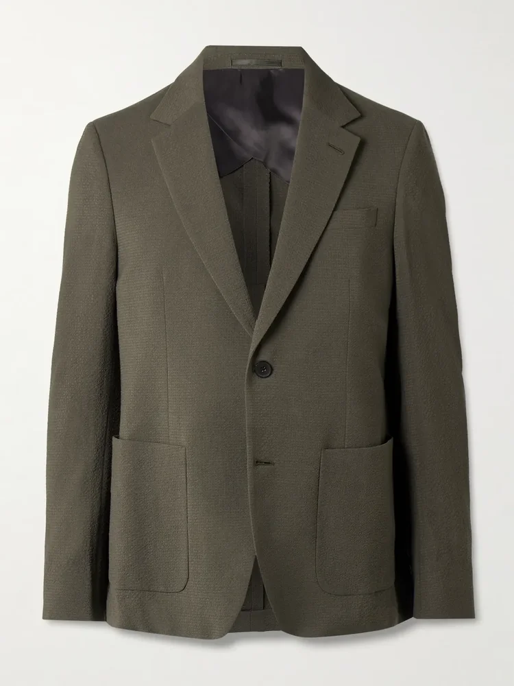 Wool-Blend Seersucker Suit Jacket