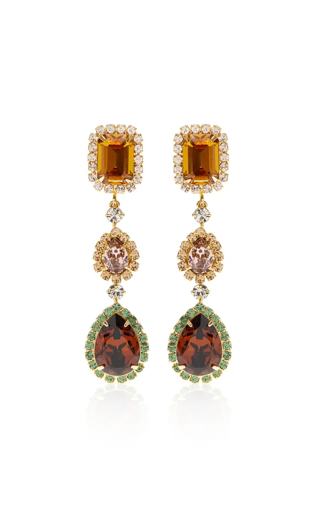 Angelina Gold-Tone Crystal Earrings