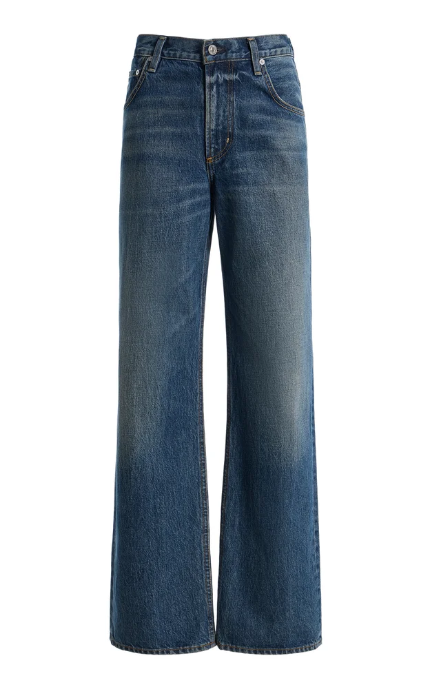 Lindz Easy Rigid Mid-Rise Straight-Leg Jeans