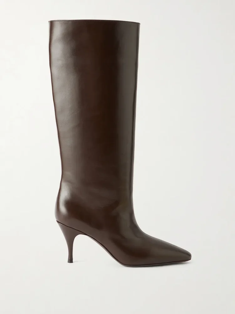 Two Faced 80 color-block leather boots