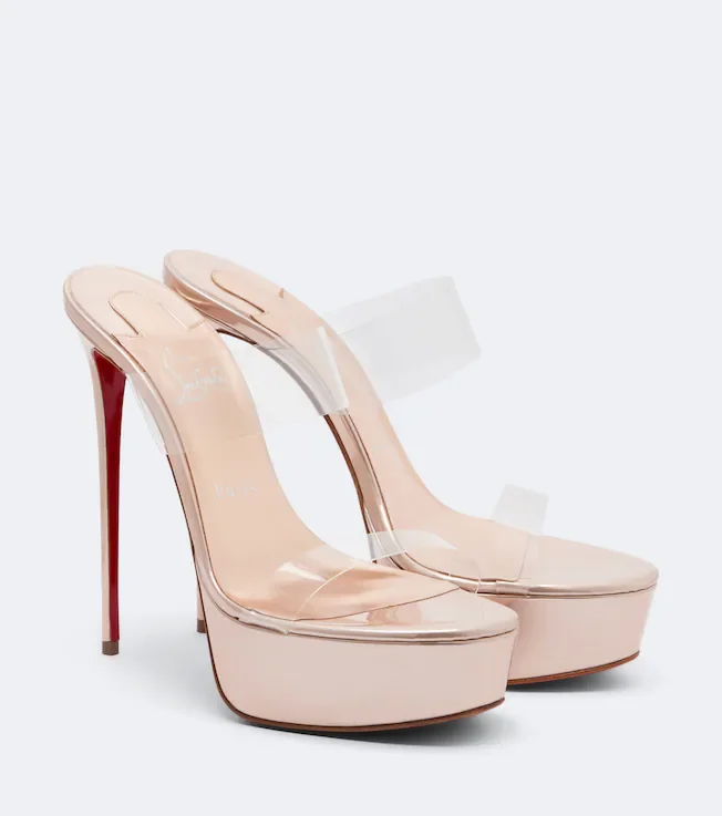 Just Nothing leather platform mules