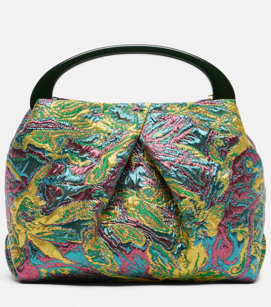 Crisp Small jacquard top-handle bag