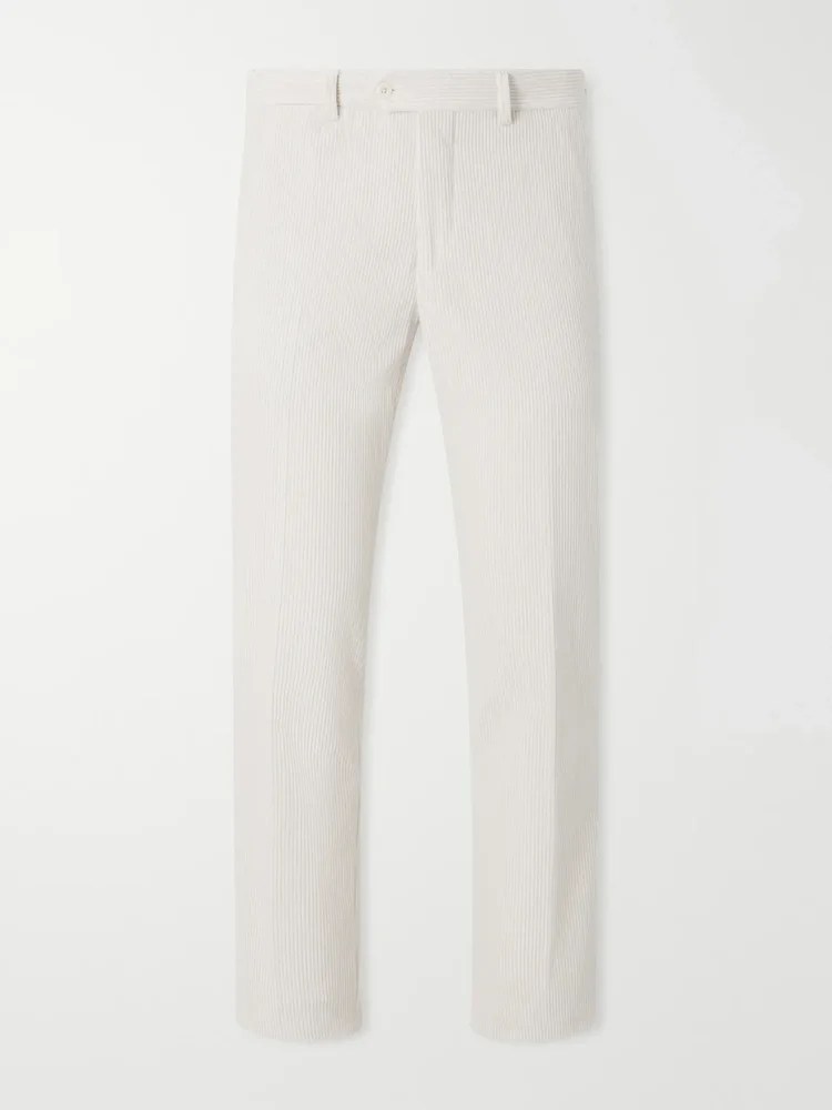 Modaluca Tapered Cotton-Corduroy Trousers