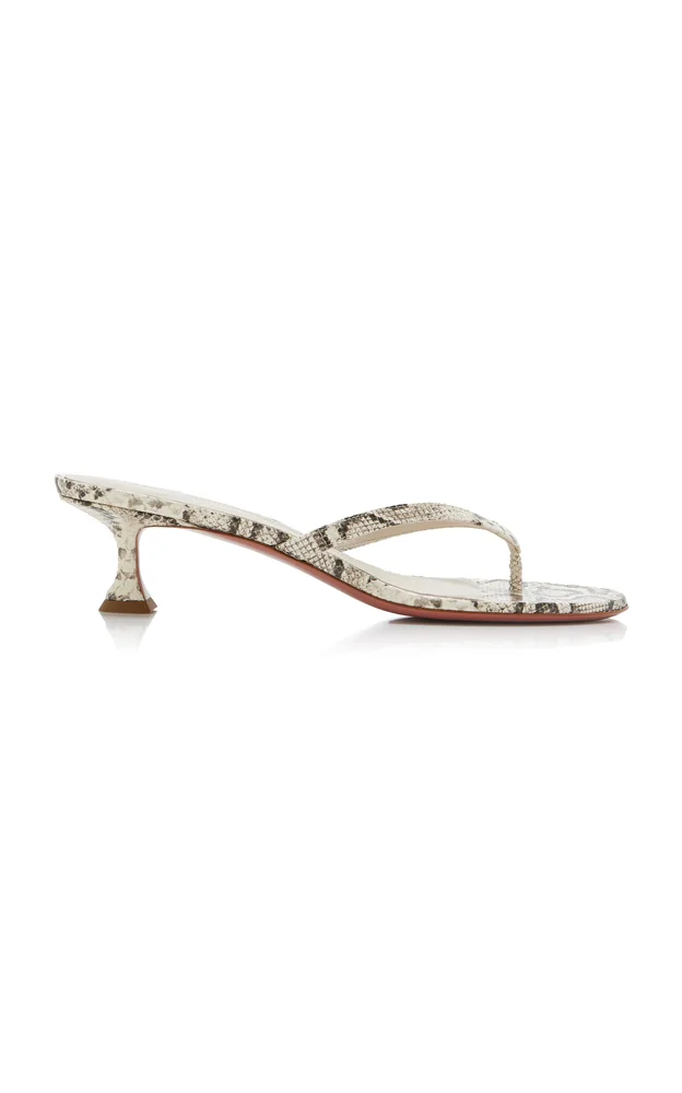 Juliette Snake-Effect Leather Sandals