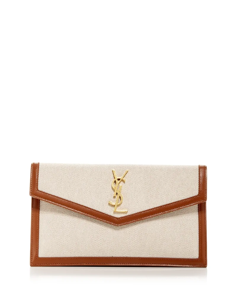 Uptown Pouch in Canvas And Smooth Leather